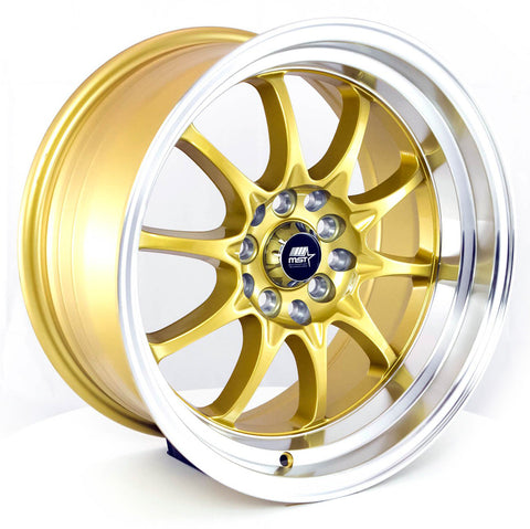 MST Wheels - MT11 Gold Machined Lip 16x8