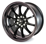 MST Wheels - MT11 Gloss Black Matte Black Lip 16x8