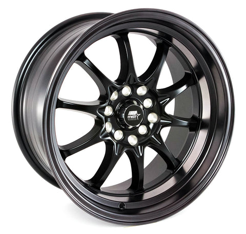 MST Wheels - MT11 Gloss Black Matte Black Lip 16x8