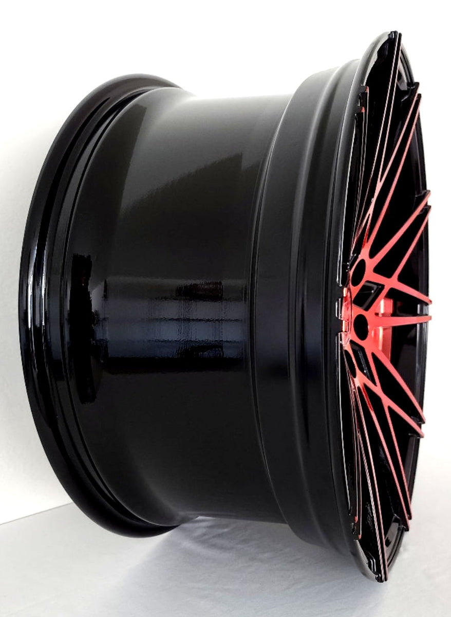 Euro Racing Wheels - EWR004 Gloss Black Red Face 20x10 – VID Wheels