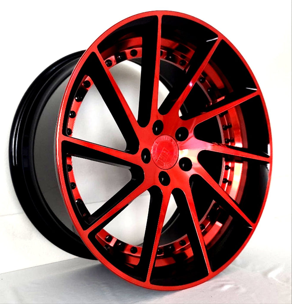 Euro Racing Wheels - ERW001 Gloss Black Red Face 20x8.5 – VID Wheels