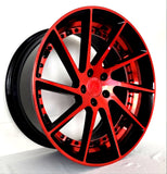 Euro Racing Wheels - ERW001 Gloss Black Red Face 20x8.5