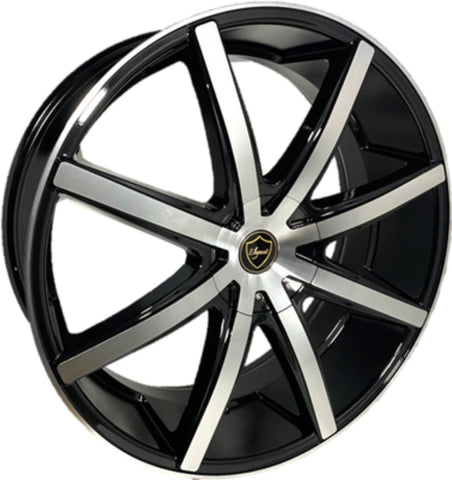 Elegant Wheels - EL910 Gloss Black Machined Face 20x8.5