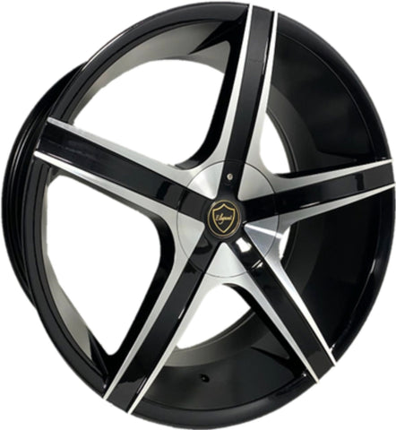 Elegant Wheels - EL907 Black Machined Face 22x9.5