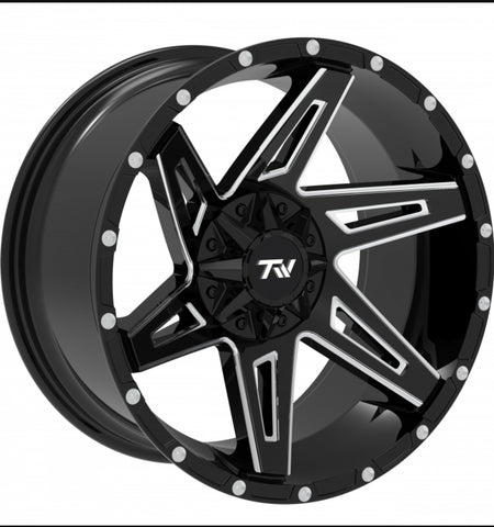 TW Wheels - T4 Gloss Black Milled 20x10