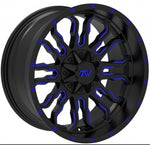TW Wheels - T8 Gloss Black Blue Milled 20x10