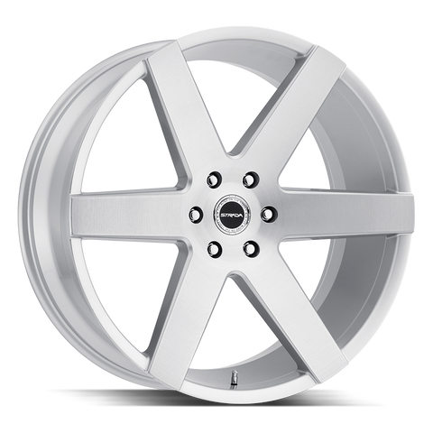 Strada Wheels - Coda Brushed Face Silver 22x9.5